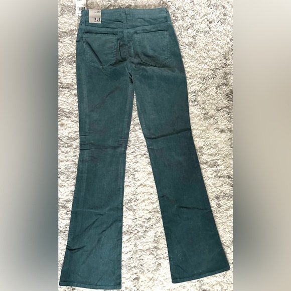 ‼️RARE‼️🎸KUT from the Kloth🎸🔥NWT🔥Karen Bootcut Corduroy Pants in Lagoon—4 - Picture 12 of 16